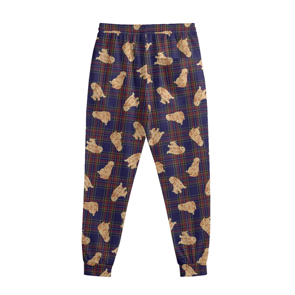 Golden Retriever Tartan Pattern Print Sweatpants