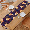 Golden Retriever Tartan Pattern Print Table Runner