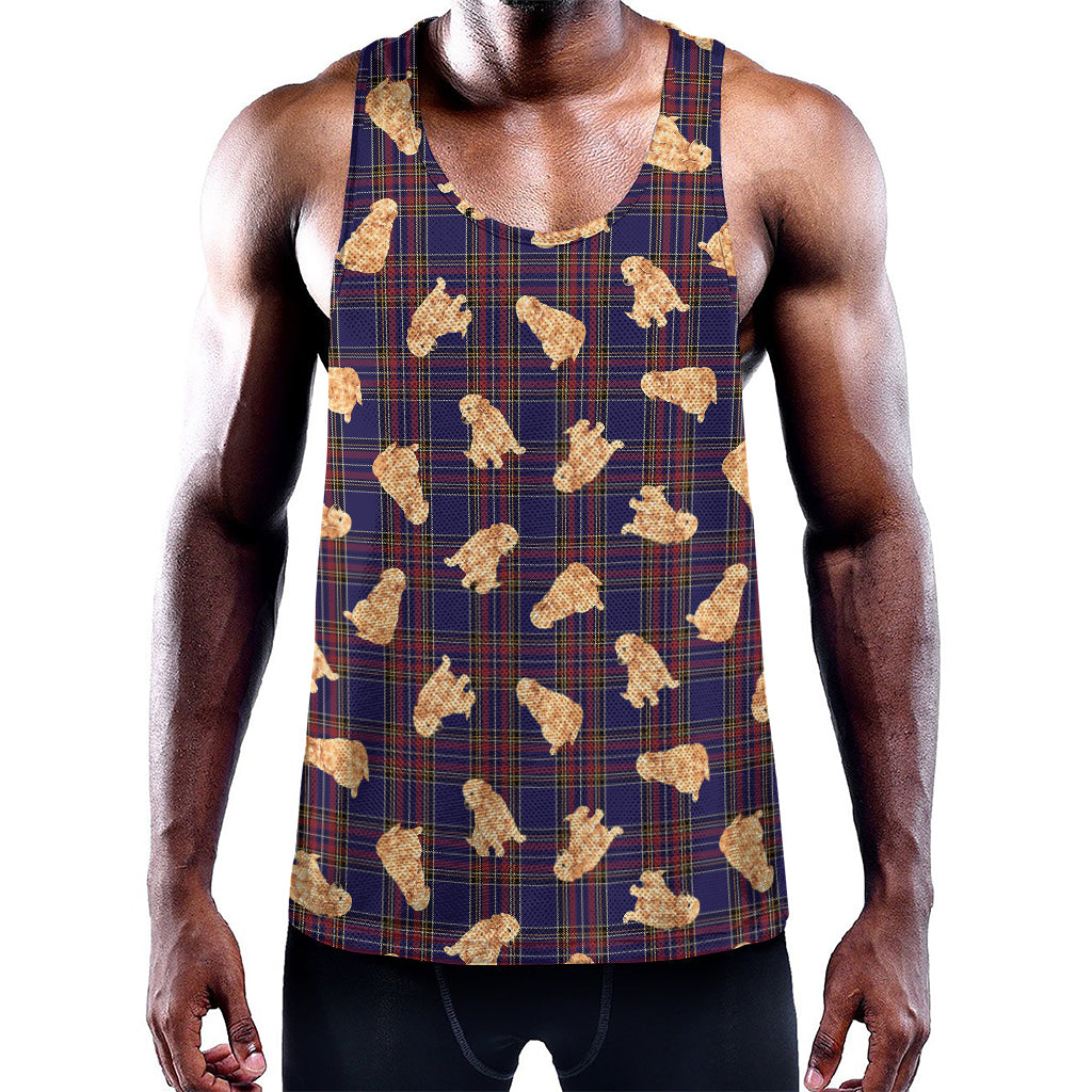 Golden Retriever Tartan Pattern Print Training Tank Top