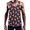 Golden Retriever Tartan Pattern Print Training Tank Top