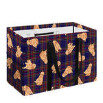 Golden Retriever Tartan Pattern Print Utility Tote Bag