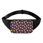 Golden Retriever Tartan Pattern Print Waist Bag