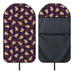 Golden Retriever Tartan Pattern Print Waterproof Car Seat Cover