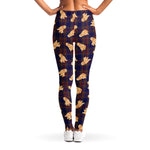 Golden Retriever Tartan Pattern Print Women's Leggings