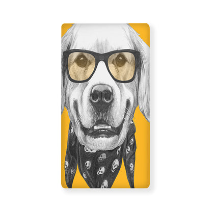 Golden Retriever With Glasses Print Baby Crib Sheet