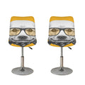 Golden Retriever With Glasses Print Bar Stool Covers