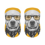 Golden Retriever With Glasses Print Bar Stool Covers