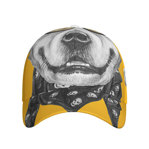 Golden Retriever With Glasses Print Baseball Cap