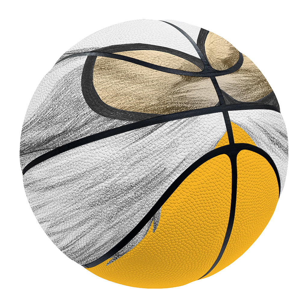 Golden Retriever With Glasses Print Basketball
