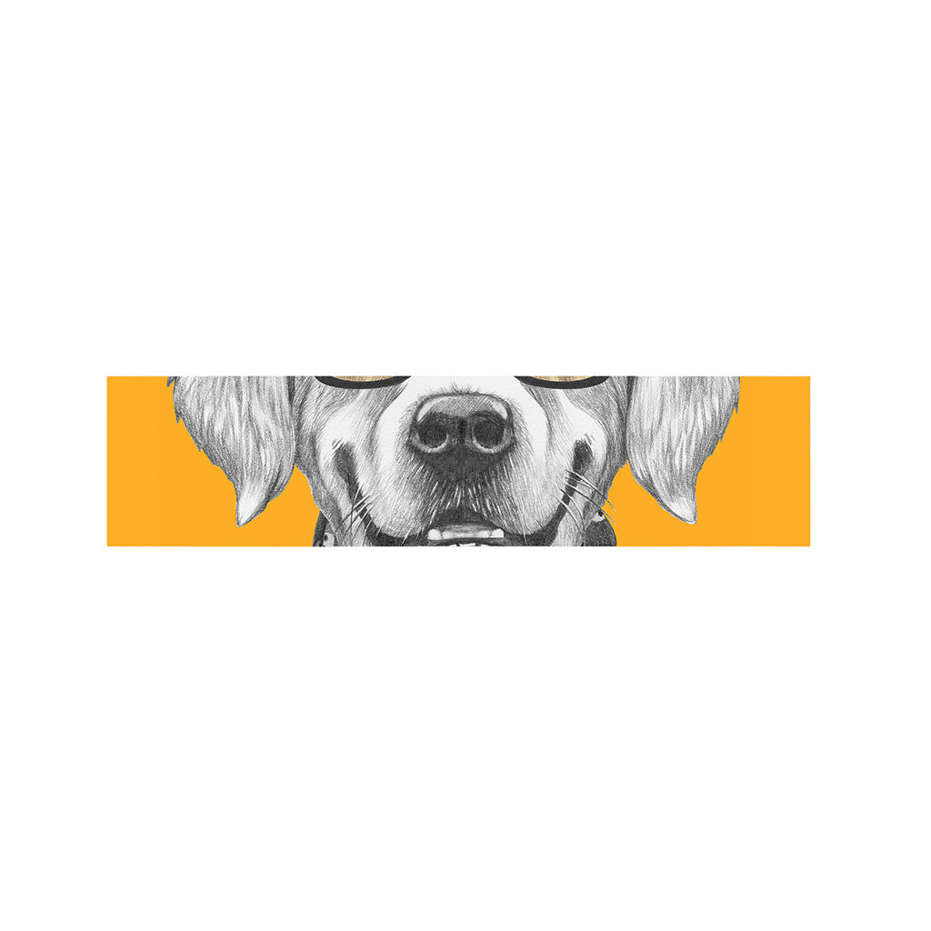 Golden Retriever With Glasses Print Bed Runner
