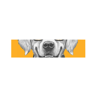 Golden Retriever With Glasses Print Bed Runner