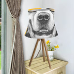 Golden Retriever With Glasses Print Bell Lamp Shade