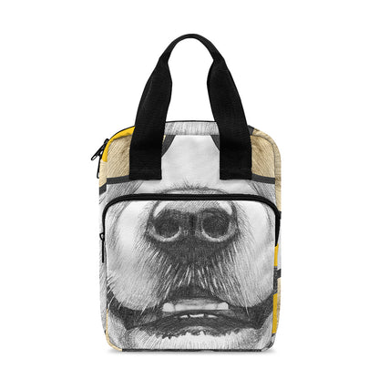 Golden Retriever With Glasses Print Bible Tote Bag