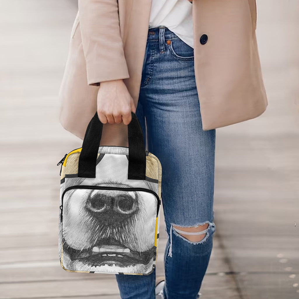 Golden Retriever With Glasses Print Bible Tote Bag