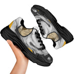 Golden Retriever With Glasses Print Black Chunky Shoes