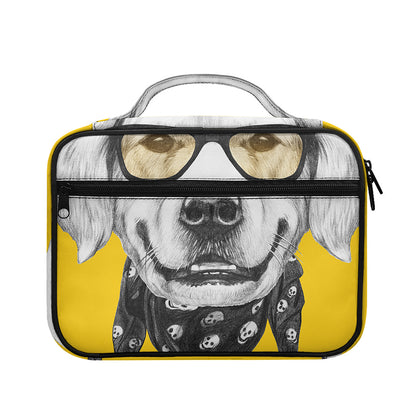 Golden Retriever With Glasses Print Briefcase Bible Bag
