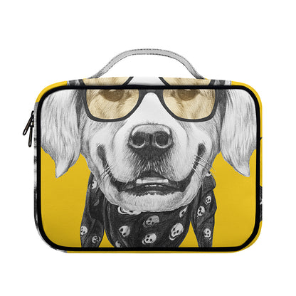 Golden Retriever With Glasses Print Briefcase Bible Bag