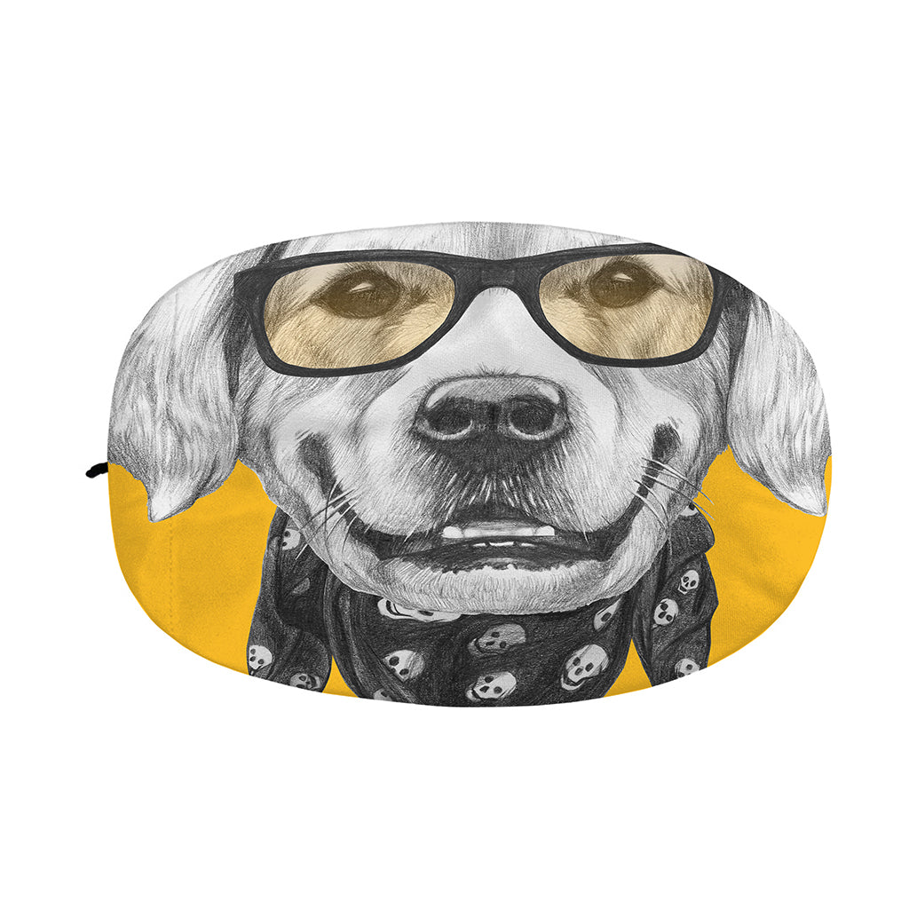 Golden Retriever With Glasses Print Car Side Mirror Covers