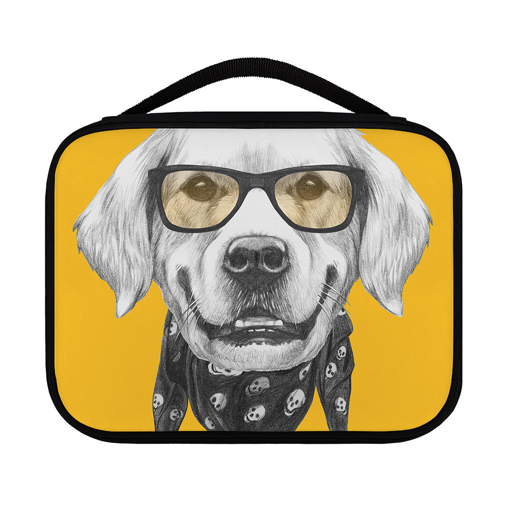 Golden Retriever With Glasses Print Classic Bible Case