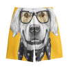 Golden Retriever With Glasses Print Cotton Shorts