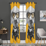 Golden Retriever With Glasses Print Curtain