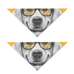 Golden Retriever With Glasses Print Dog Bandana