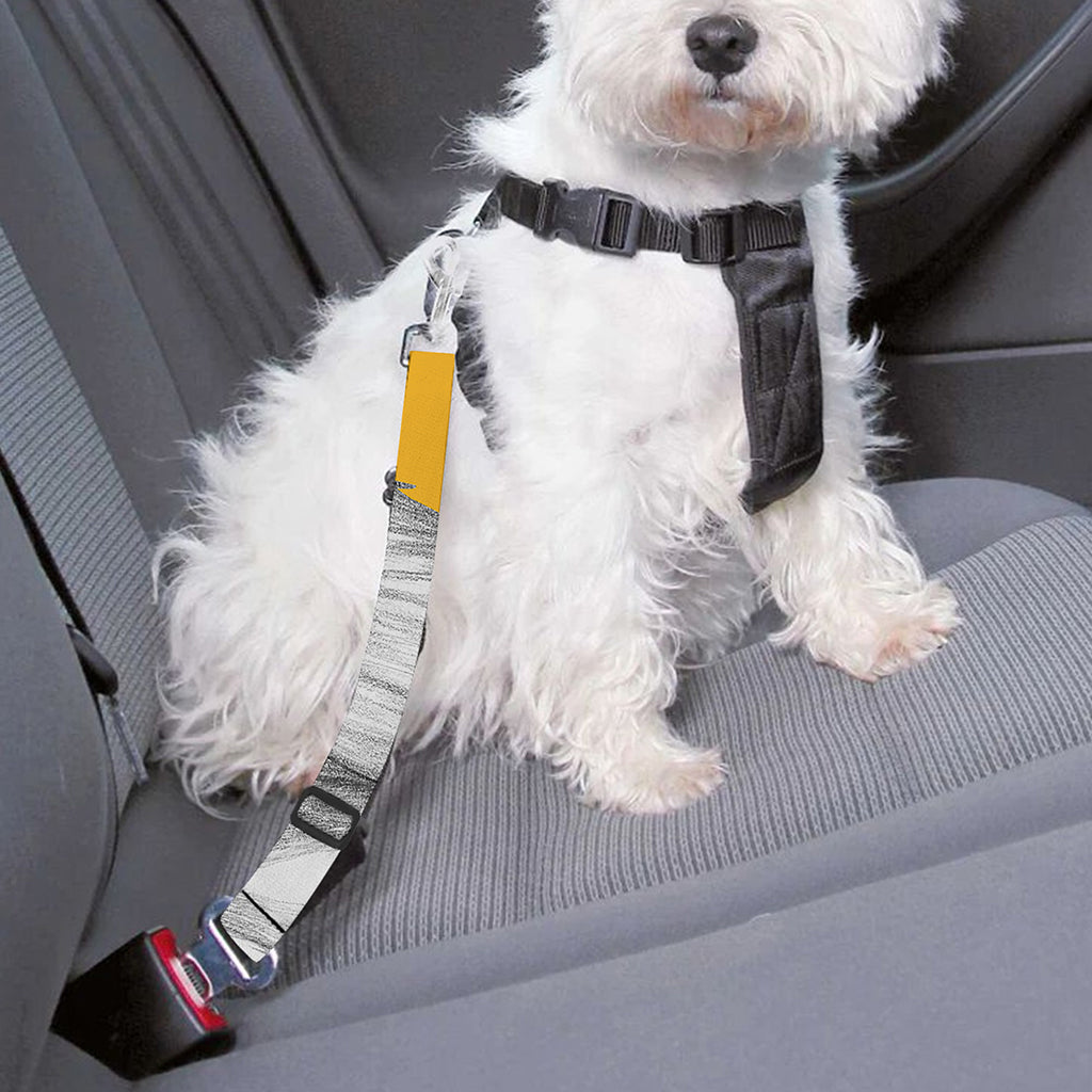 Golden Retriever With Glasses Print Dog Seat Belt