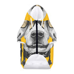 Golden Retriever With Glasses Print Dog Zip Up Hoodie