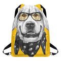 Golden Retriever With Glasses Print Drawstring Backpack