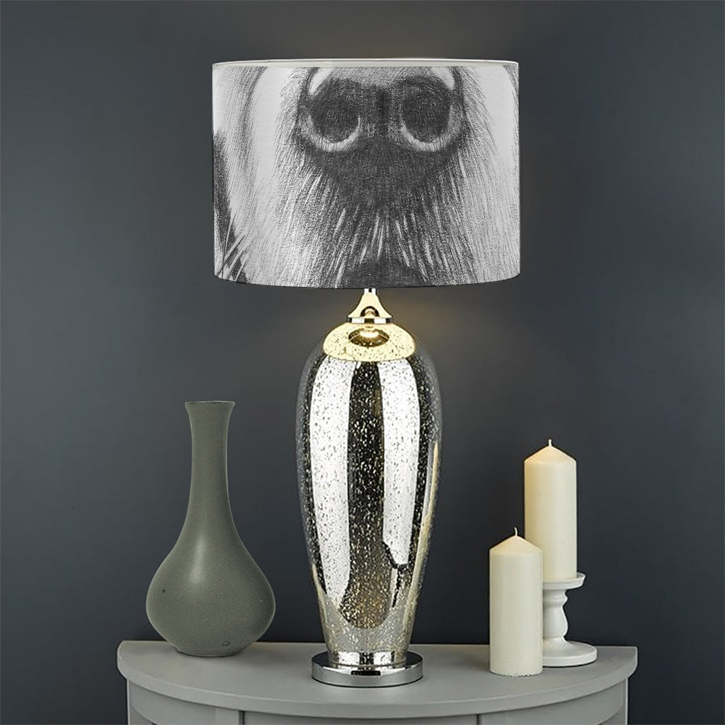 Golden Retriever With Glasses Print Drum Lamp Shade