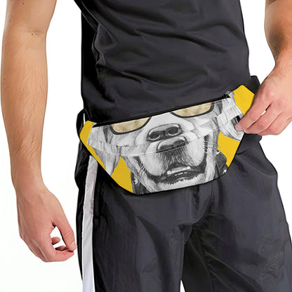 Golden Retriever With Glasses Print Fanny Pack