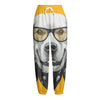 Golden Retriever With Glasses Print Fleece Lined Knit Pants