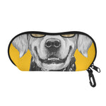 Golden Retriever With Glasses Print Glasses Case