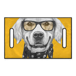 Golden Retriever With Glasses Print Golf Cart Seat Cover