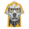 Golden Retriever With Glasses Print Hawaiian Shirt