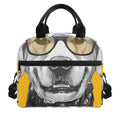 Golden Retriever With Glasses Print Insulated Lunch Bag