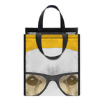 Golden Retriever With Glasses Print Insulated Lunch Tote