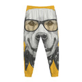 Golden Retriever With Glasses Print Jogger Pants