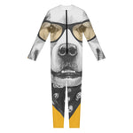 Golden Retriever With Glasses Print Jumpsuit