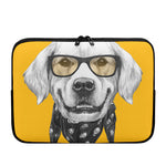 Golden Retriever With Glasses Print Laptop Sleeve
