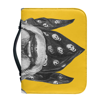 Golden Retriever With Glasses Print Leather Bible Cover