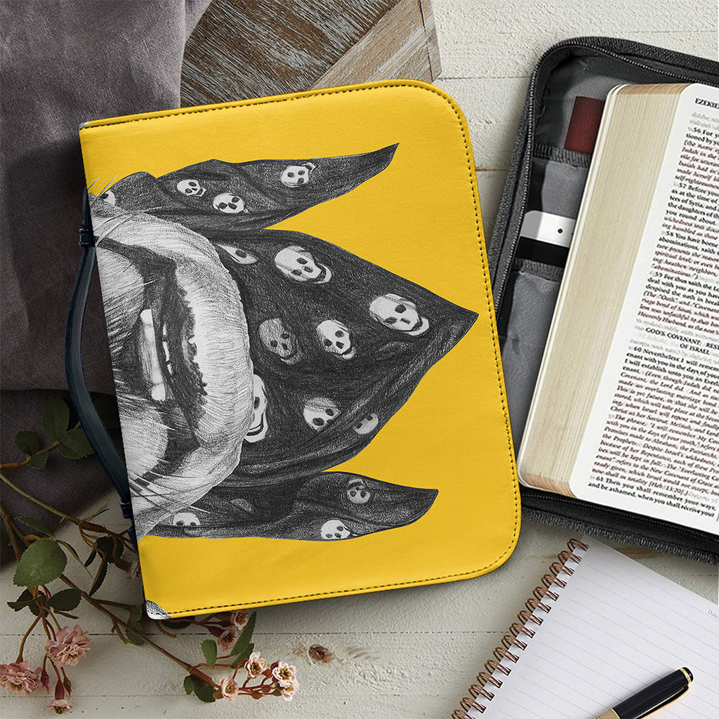Golden Retriever With Glasses Print Leather Bible Cover