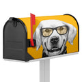 Golden Retriever With Glasses Print Mailbox Cover