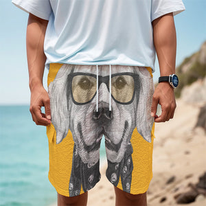 Golden Retriever With Glasses Print Men's Cargo Shorts