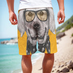 Golden Retriever With Glasses Print Men's Cargo Shorts