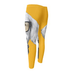 Golden Retriever With Glasses Print Men's Compression Pants