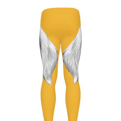 Golden Retriever With Glasses Print Men's leggings