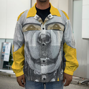 Golden Retriever With Glasses Print Men's Shirt Jacket