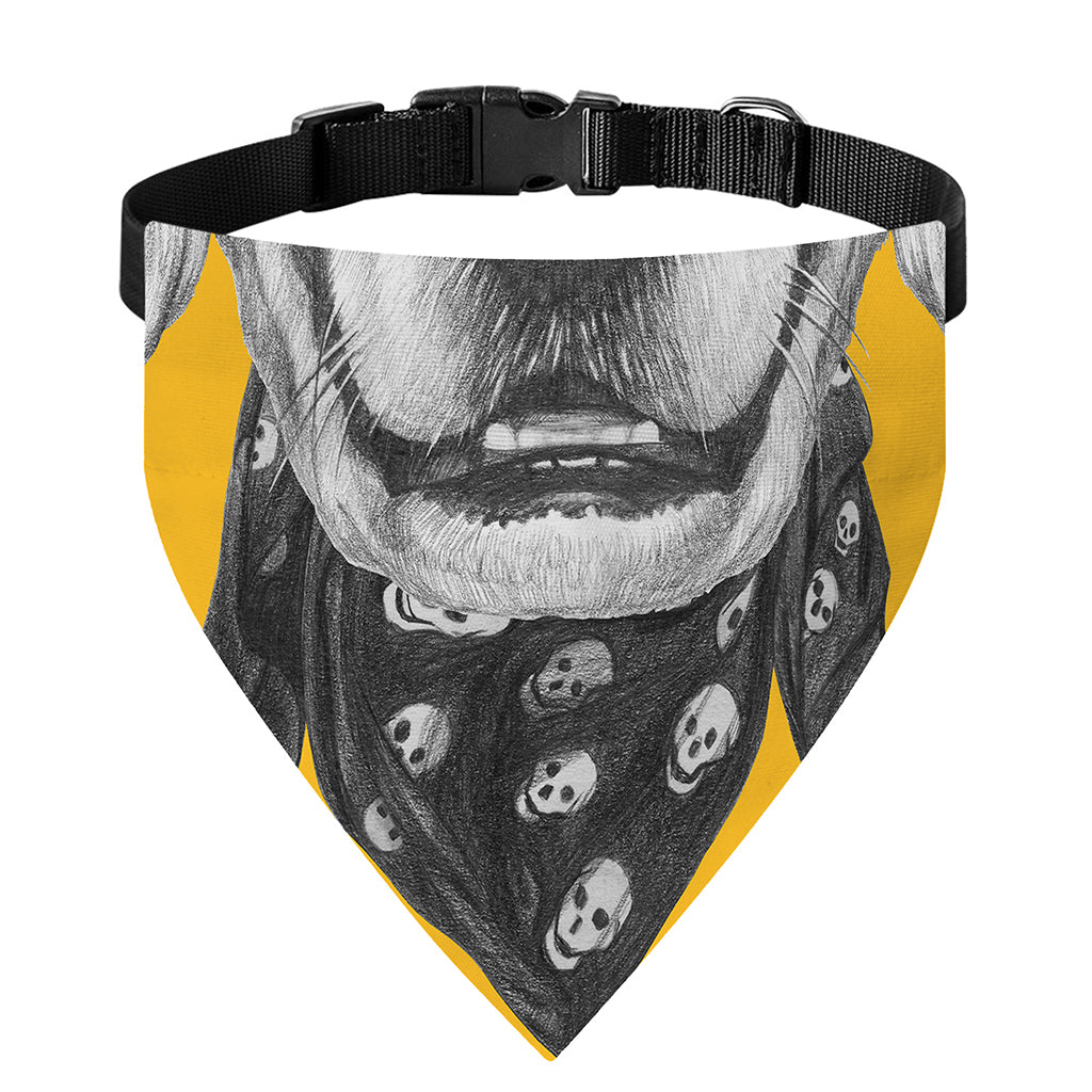 Golden Retriever With Glasses Print Over The Collar Dog Bandana