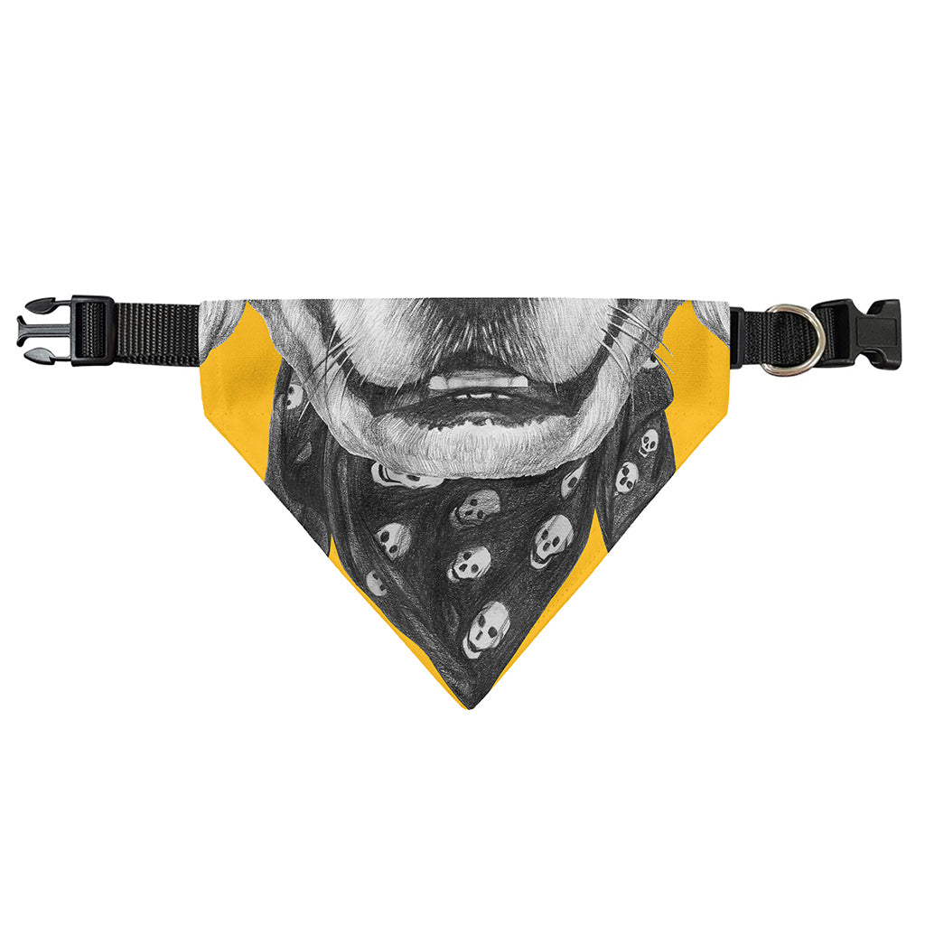Golden Retriever With Glasses Print Over The Collar Dog Bandana